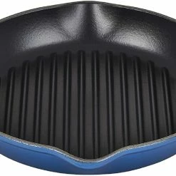 Le Creuset 9.75" Deep Round Signature Grill Pan | Marseille Blue