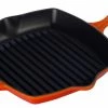 Le Creuset 10.25" Square Signature Cast Iron Grill Skillet | Flame Orange 2 Le Creuset 10.25" Square Signature Cast Iron Grill Skillet | Flame Orange -Le Creuset Shop ls2021 262 le creuset 10 inch flame orange signature square skillet grill