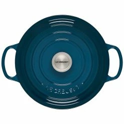 Le Creuset 5.5 Qt. Round Signature Cast Iron Dutch Oven With Stainless Steel Knob | Deep Teal 13 Le Creuset 5.5 Qt. Round Signature Cast Iron Dutch Oven With Stainless Steel Knob | Deep Teal -Le Creuset Shop ls2501 267dss 3