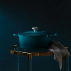 Le Creuset 5.5 Qt. Round Signature Cast Iron Dutch Oven With Stainless Steel Knob | Deep Teal 17 Le Creuset 5.5 Qt. Round Signature Cast Iron Dutch Oven With Stainless Steel Knob | Deep Teal -Le Creuset Shop ls2501 267dss 5