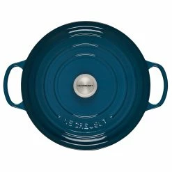 Le Creuset 7.25 Qt. Round Signature Dutch Oven With Stainless Steel Knob | Deep Teal -Le Creuset Shop ls2501 287dss 3