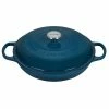 Le Creuset 3.5 Qt. Signature Braiser With Stainless Steel Knob | Deep Teal 2 Le Creuset 3.5 Qt. Signature Braiser With Stainless Steel Knob | Deep Teal -Le Creuset Shop ls2532 307dss