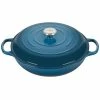 Le Creuset 5 Qt. Signature Braiser With Stainless Steel Knob | Deep Teal 2 Le Creuset 5 Qt. Signature Braiser With Stainless Steel Knob | Deep Teal -Le Creuset Shop ls2532 327dss