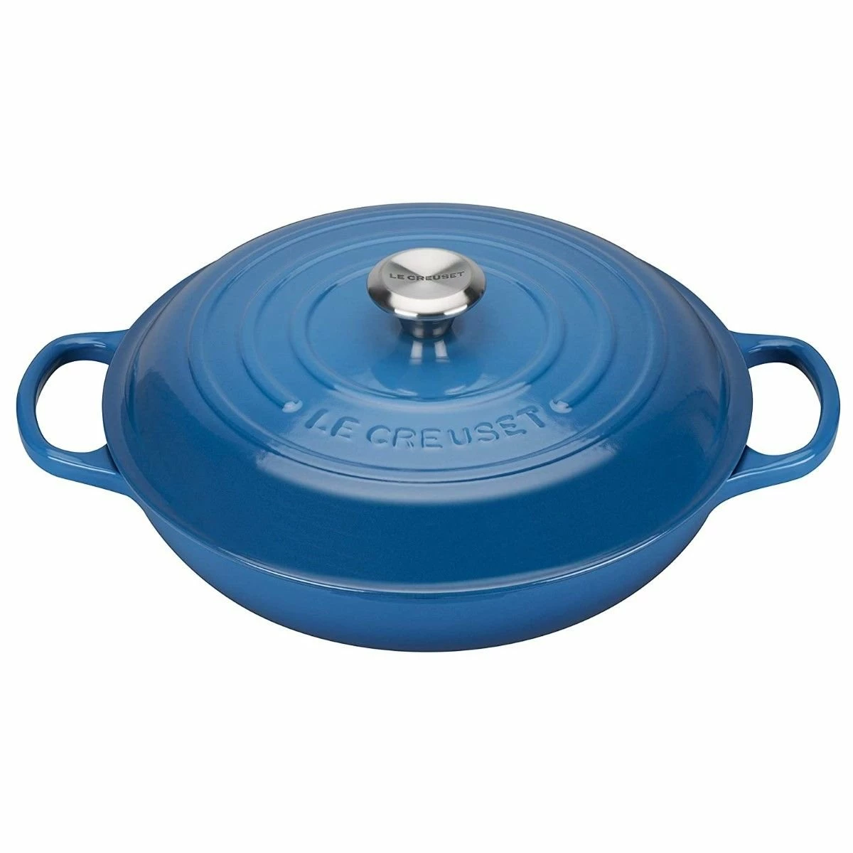 Le Creuset 10-Piece Signature Cookware Set With Stainless Steel Knobs | Marseille Blue 5 Le Creuset 10-Piece Signature Cookware Set With Stainless Steel Knobs | Marseille Blue - Image 3