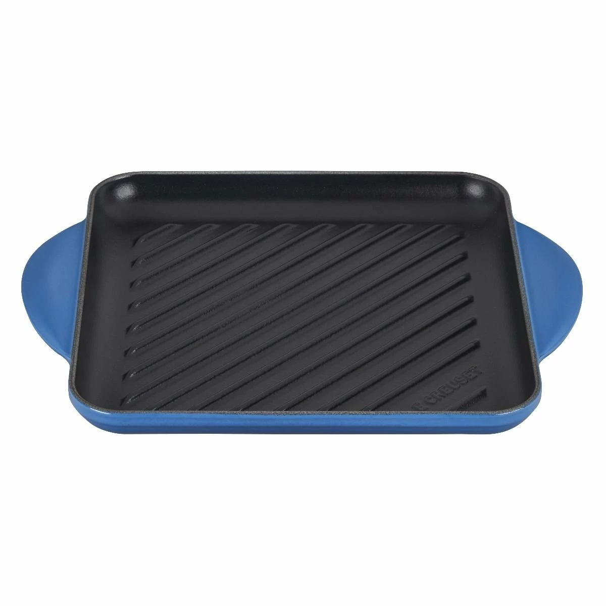 Le Creuset 9.5" Square Signature Enameled Cast Iron Grill Pan | Marseille Blue 3 Le Creuset 9.5" Square Signature Enameled Cast Iron Grill Pan | Marseille Blue