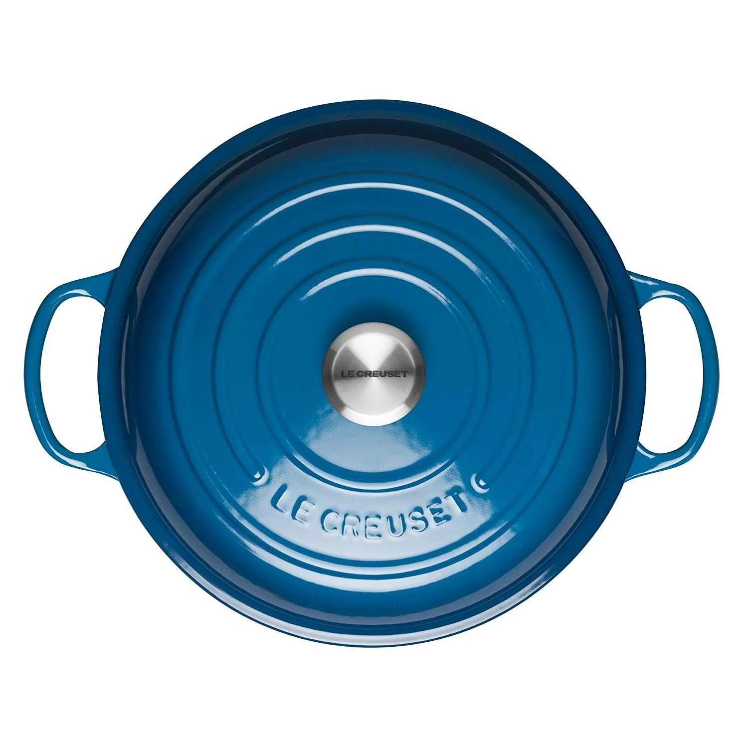 Le Creuset 2.25 Qt. Signature Enameled Cast Iron Braiser With Stainless Steel Knob | Marseille Blue 5 Le Creuset 2.25 Qt. Signature Enameled Cast Iron Braiser With Stainless Steel Knob | Marseille Blue - Image 3