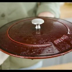 Staub Stackable Cocotte, Braiser, And Grill Pan With Lid | Grenadine -Le Creuset Shop maxresdefault 148 21