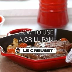 Le Creuset 9.5" Square Signature Enameled Cast Iron Grill Pan | White -Le Creuset Shop maxresdefault 4 6