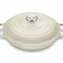 Le Creuset 2.25 Qt. Signature Enameled Cast Iron Braiser With Stainless Steel Knob | Meringue White
