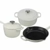 Le Creuset 5-Piece Signature Cookware Set With Stainless Steel Knobs | White 1 Le Creuset 5-Piece Signature Cookware Set With Stainless Steel Knobs | White -Le Creuset Shop ms1605 16ss le creuset 5 piece signature set white