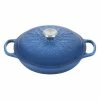 Le Creuset 2.25 Qt. Signature Braiser With Stainless Steel Knob | Noel (Marseille Blue) -Le Creuset Shop noelbraiser3