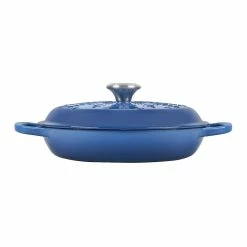Le Creuset 2.25 Qt. Signature Braiser With Stainless Steel Knob | Noel (Marseille Blue) -Le Creuset Shop noelbraiser6