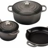 Le Creuset 5-Piece Signature Cookware Set With Stainless Steel Knobs | Oyster Grey 2 Le Creuset 5-Piece Signature Cookware Set With Stainless Steel Knobs | Oyster Grey -Le Creuset Shop oyster 5 piece signature cookware set ms1605 7fss