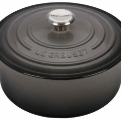 Le Creuset 5-Piece Signature Cookware Set With Stainless Steel Knobs | Oyster Grey 8 Le Creuset 5-Piece Signature Cookware Set With Stainless Steel Knobs | Oyster Grey -Le Creuset Shop oyster 5.5 qt. casserole oven