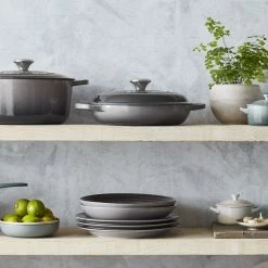 Le Creuset 2.25 Qt. Signature Enameled Cast Iron Braiser With Stainless Steel Knob | Oyster Grey 9 Le Creuset 2.25 Qt. Signature Enameled Cast Iron Braiser With Stainless Steel Knob | Oyster Grey -Le Creuset Shop oyster 8