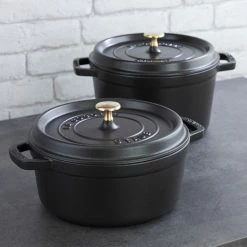 Staub 5 Qt Tall Cocotte | Black -Le Creuset Shop qkd9aoe8