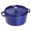Staub 9 Qt. Round Cocotte/Dutch Oven | Dark Blue 1 Staub 9 Qt. Round Cocotte/Dutch Oven | Dark Blue -Le Creuset Shop round cocotte 9qt dark blue 5