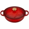 Le Creuset 2.5Qt Signature Cocotte Eiffel Tower Collection | Cerise -Le Creuset Shop rs10250 eiffel rdo cerise 4 scr