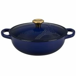 Le Creuset 2.5Qt Signature Cocotte Eiffel Tower Collection | Indigo Blue 10 Le Creuset 2.5Qt Signature Cocotte Eiffel Tower Collection | Indigo Blue -Le Creuset Shop rs10253 eiffel rdo indigo scr