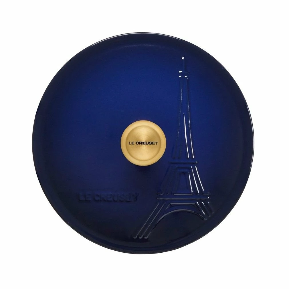 Le Creuset 2.5Qt Signature Cocotte Eiffel Tower Collection | Indigo Blue 6 Le Creuset 2.5Qt Signature Cocotte Eiffel Tower Collection | Indigo Blue - Image 4