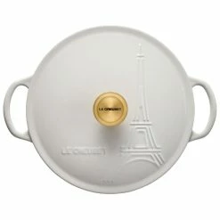 Le Creuset 2.5Qt Signature Cocotte Eiffel Tower Collection | White 12 Le Creuset 2.5Qt Signature Cocotte Eiffel Tower Collection | White -Le Creuset Shop rs10259 eiffel rdo white 3 lpr