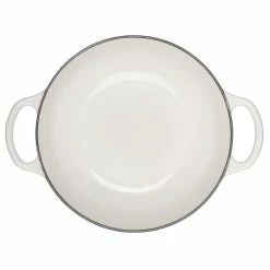 Le Creuset 2.5Qt Signature Cocotte Eiffel Tower Collection | White 11 Le Creuset 2.5Qt Signature Cocotte Eiffel Tower Collection | White -Le Creuset Shop rs10261 eiffel rdo white inside lpr