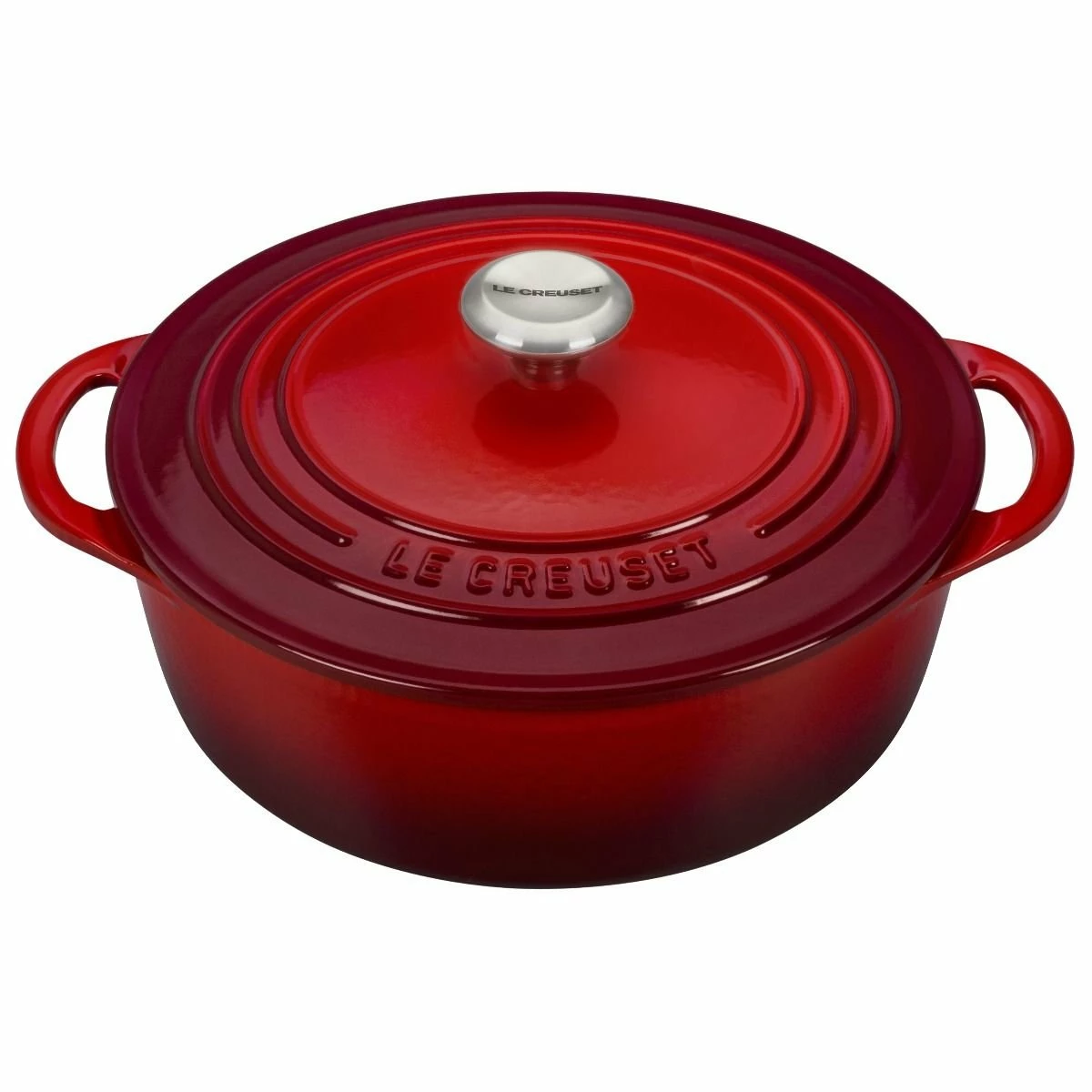Le Creuset 2.75 Qt. Shallow Round Dutch Oven | Cerise 3 Le Creuset 2.75 Qt. Shallow Round Dutch Oven | Cerise