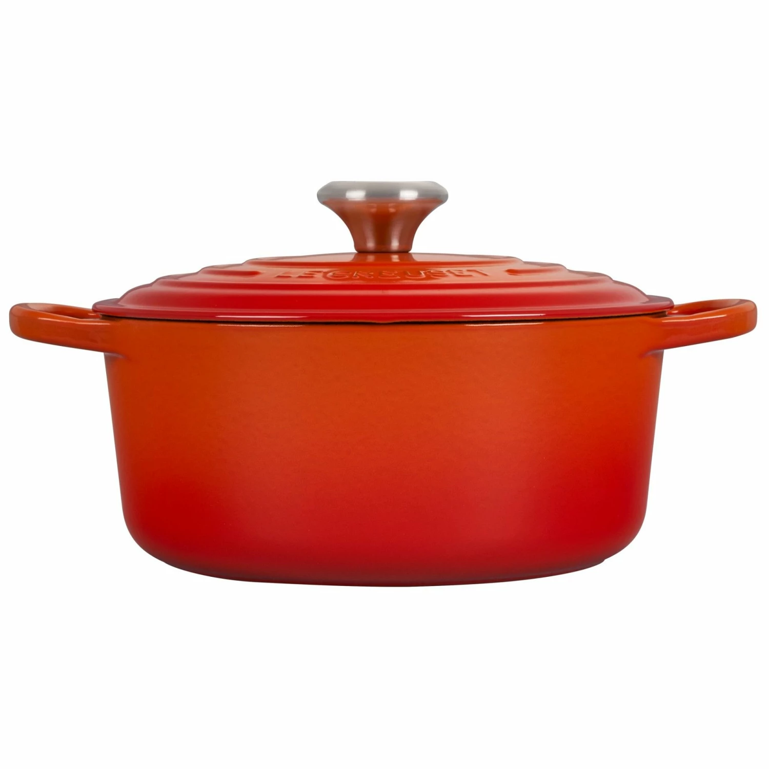 Le Creuset 4.5 Qt. Round Signature Dutch Oven With Stainless Steel Knob | Flame Orange 6 Le Creuset 4.5 Qt. Round Signature Dutch Oven With Stainless Steel Knob | Flame Orange - Image 4