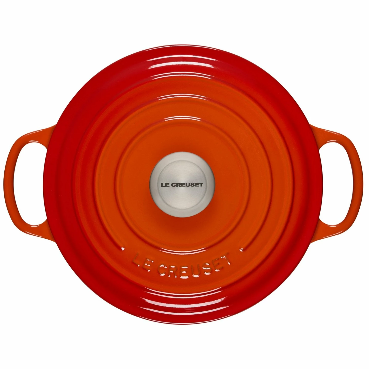 Le Creuset 4.5 Qt. Round Signature Dutch Oven With Stainless Steel Knob | Flame Orange 4 Le Creuset 4.5 Qt. Round Signature Dutch Oven With Stainless Steel Knob | Flame Orange - Image 2