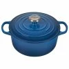 Le Creuset 4.5 Qt. Round Signature Dutch Oven With Stainless Steel Knob | Marseille Blue 1 Le Creuset 4.5 Qt. Round Signature Dutch Oven With Stainless Steel Knob | Marseille Blue -Le Creuset Shop rs11203 ls2501 2459ss