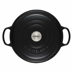 Le Creuset 3.5 Qt. Signature Enameled Cast Iron Braiser With Stainless Steel Knob | Licorice 8 Le Creuset 3.5 Qt. Signature Enameled Cast Iron Braiser With Stainless Steel Knob | Licorice -Le Creuset Shop rs11710 ls2532 3020ss 3 lpr