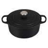 Le Creuset 5.5 Qt. Round Signature Dutch Oven With Stainless Steel Knob | Licorice 1 Le Creuset 5.5 Qt. Round Signature Dutch Oven With Stainless Steel Knob | Licorice -Le Creuset Shop rs11816 ls2501 2620ss lpr