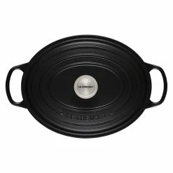 Le Creuset 6.75 Qt. Oval Signature Dutch Oven With Stainless Steel Knob | Licorice -Le Creuset Shop rs11833 ls2502 3120ss 3 lpr