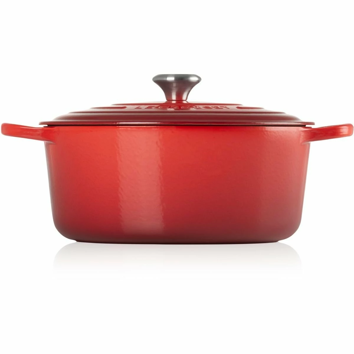 Le Creuset 9 Qt. Round Signature Dutch Oven With Stainless Steel Knob | Cerise/Cherry Red 4 Le Creuset 9 Qt. Round Signature Dutch Oven With Stainless Steel Knob | Cerise/Cherry Red - Image 2