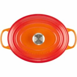 Le Creuset 5 Qt. Oval Signature Dutch Oven With Stainless Steel Knob | Flame Orange -Le Creuset Shop rs11944 lc 20191021 fr ps 00007s 1