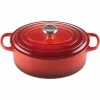 Le Creuset 5 Qt. Oval Signature Dutch Oven With Stainless Steel Knob | Cerise/Cherry Red 1 Le Creuset 5 Qt. Oval Signature Dutch Oven With Stainless Steel Knob | Cerise/Cherry Red -Le Creuset Shop rs11948 lc 20191021 fr ps 00006s