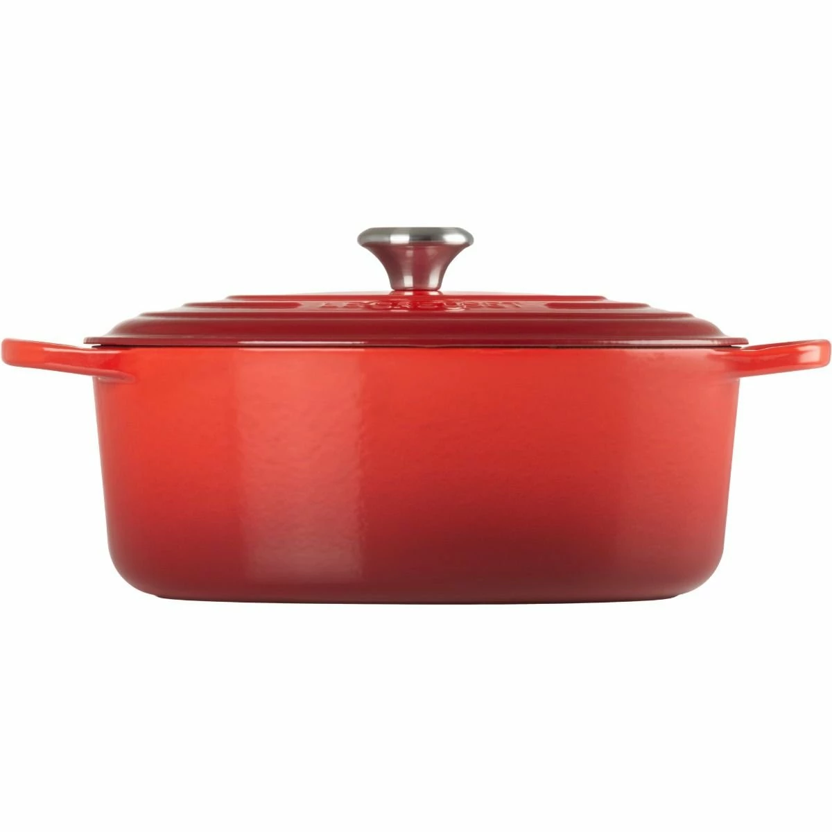 Le Creuset 6.75 Qt. Oval Signature Dutch Oven With Stainless Steel Knob | Cerise/Cherry Red 4 Le Creuset 6.75 Qt. Oval Signature Dutch Oven With Stainless Steel Knob | Cerise/Cherry Red - Image 2