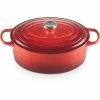 Le Creuset 6.75 Qt. Oval Signature Dutch Oven With Stainless Steel Knob | Cerise/Cherry Red -Le Creuset Shop rs11953 lc 20191105 fr ps 00003