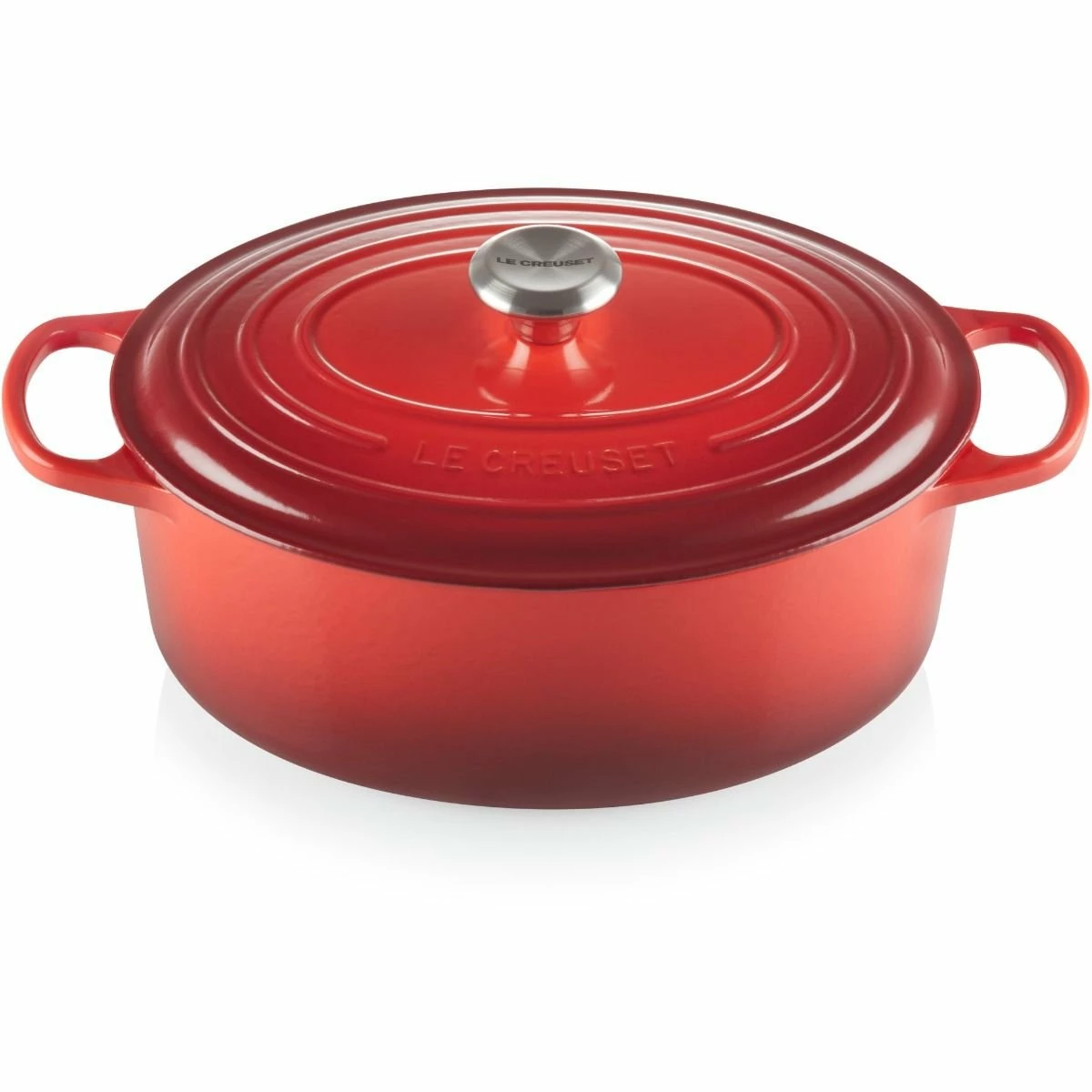 Le Creuset 6.75 Qt. Oval Signature Dutch Oven With Stainless Steel Knob | Cerise/Cherry Red 3 Le Creuset 6.75 Qt. Oval Signature Dutch Oven With Stainless Steel Knob | Cerise/Cherry Red