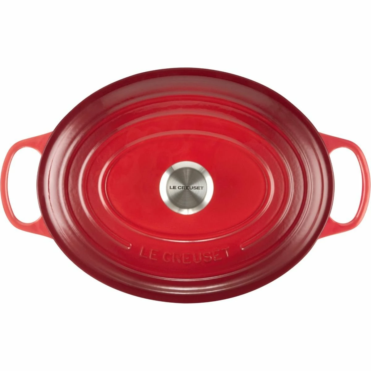 Le Creuset 6.75 Qt. Oval Signature Dutch Oven With Stainless Steel Knob | Cerise/Cherry Red 5 Le Creuset 6.75 Qt. Oval Signature Dutch Oven With Stainless Steel Knob | Cerise/Cherry Red - Image 3