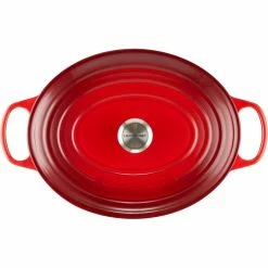 Le Creuset 9.5 Qt. Oval Signature Dutch Oven With Stainless Steel Knob | Cerise/Cherry Red -Le Creuset Shop rs11962 lc 20191107 fr ps 00004 s
