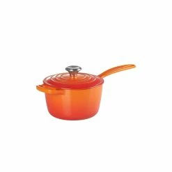 Le Creuset 10-Piece Signature Cookware Set With Stainless Steel Knobs | Flame Orange 17 Le Creuset 10-Piece Signature Cookware Set With Stainless Steel Knobs | Flame Orange -Le Creuset Shop rs11967 signature iron handle saucepan 160390s 1 1