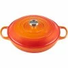 Le Creuset 3.5 Qt. Signature Enameled Cast Iron Braiser With Stainless Steel Knob | Flame Orange 2 Le Creuset 3.5 Qt. Signature Enameled Cast Iron Braiser With Stainless Steel Knob | Flame Orange -Le Creuset Shop rs11977 lc 20191015 fr ps 00009 s
