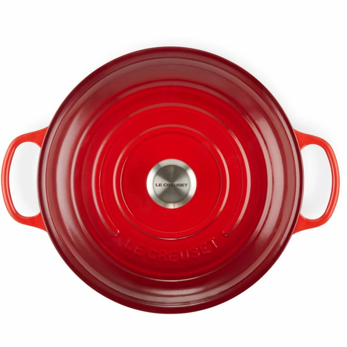 Le Creuset 3.5 Qt. Signature Enameled Cast Iron Braiser With Stainless Steel Knob | Cerise/Cherry Red 5 Le Creuset 3.5 Qt. Signature Enameled Cast Iron Braiser With Stainless Steel Knob | Cerise/Cherry Red - Image 3