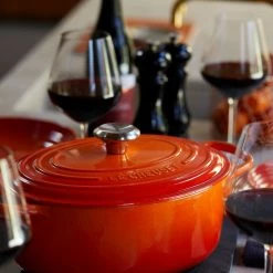 Le Creuset 5 Qt. Oval Signature Dutch Oven With Stainless Steel Knob | Flame Orange -Le Creuset Shop rs12078 lc 20190401 gb ls 56927 1