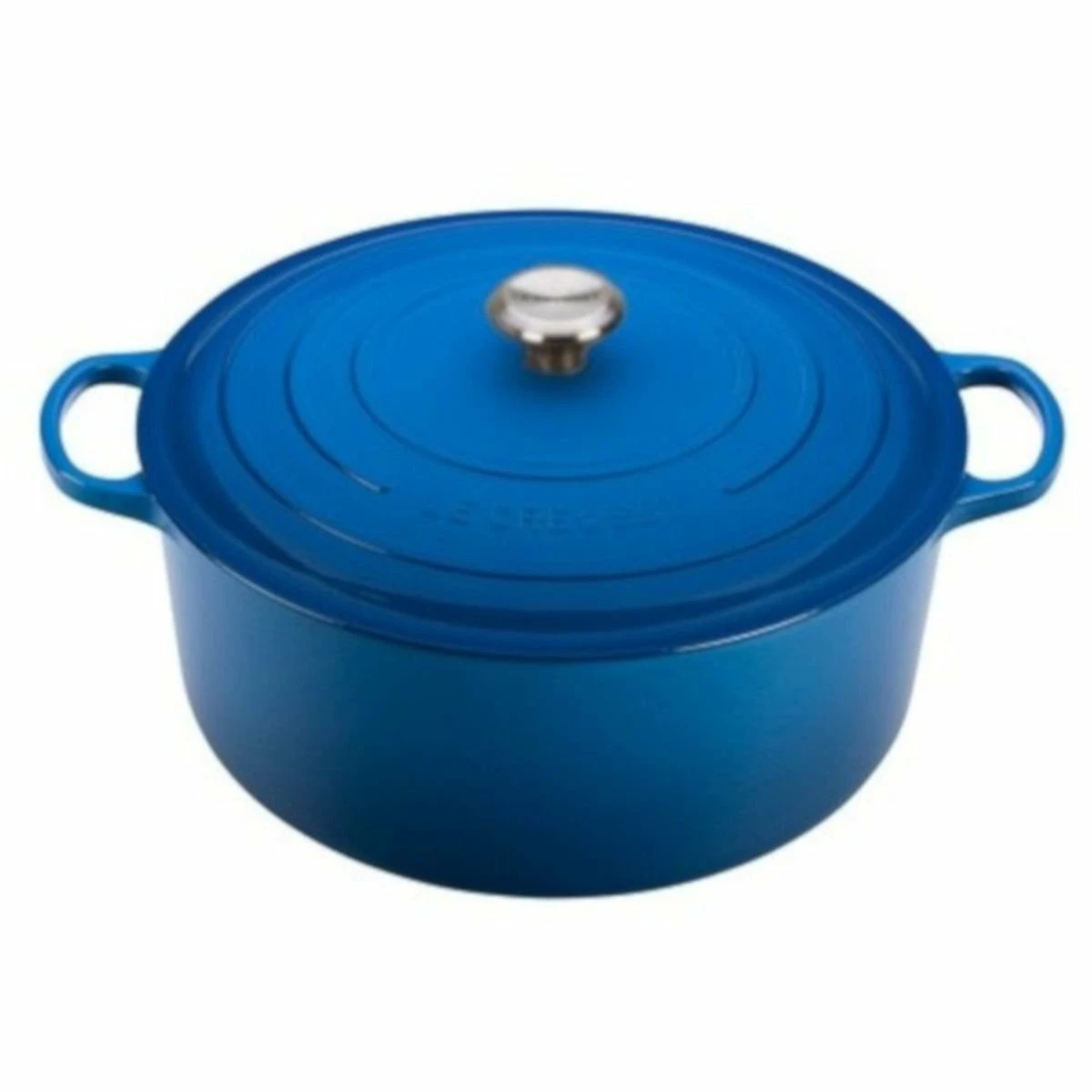Le Creuset 13.25 Qt. Round Signature Cast Iron Dutch Oven With Stainless Steel Knob | Marseille Blue 3 Le Creuset 13.25 Qt. Round Signature Cast Iron Dutch Oven With Stainless Steel Knob | Marseille Blue