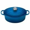 Le Creuset 2.75 Qt. Oval Signature Dutch Oven With Stainless Steel Knob | Marseille Blue 2 Le Creuset 2.75 Qt. Oval Signature Dutch Oven With Stainless Steel Knob | Marseille Blue -Le Creuset Shop rs12265 ls2502 2359ss 1