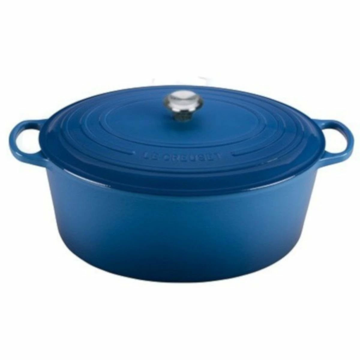 Le Creuset 15.5 Qt. Oval Signature Dutch Oven With Stainless Steel Knob | Marseille Blue 3 Le Creuset 15.5 Qt. Oval Signature Dutch Oven With Stainless Steel Knob | Marseille Blue