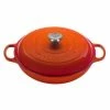 Le Creuset 5 Qt. Signature Enameled Cast Iron Braiser With Stainless Steel Knob | Flame Orange 2 Le Creuset 5 Qt. Signature Enameled Cast Iron Braiser With Stainless Steel Knob | Flame Orange -Le Creuset Shop rs12288 ls2532 322ss