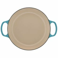 Le Creuset 3.5 Qt. Signature Enameled Cast Iron Braiser With Stainless Steel Knob | Caribbean Blue 9 Le Creuset 3.5 Qt. Signature Enameled Cast Iron Braiser With Stainless Steel Knob | Caribbean Blue -Le Creuset Shop rs12366 ls2532 3017ss 4